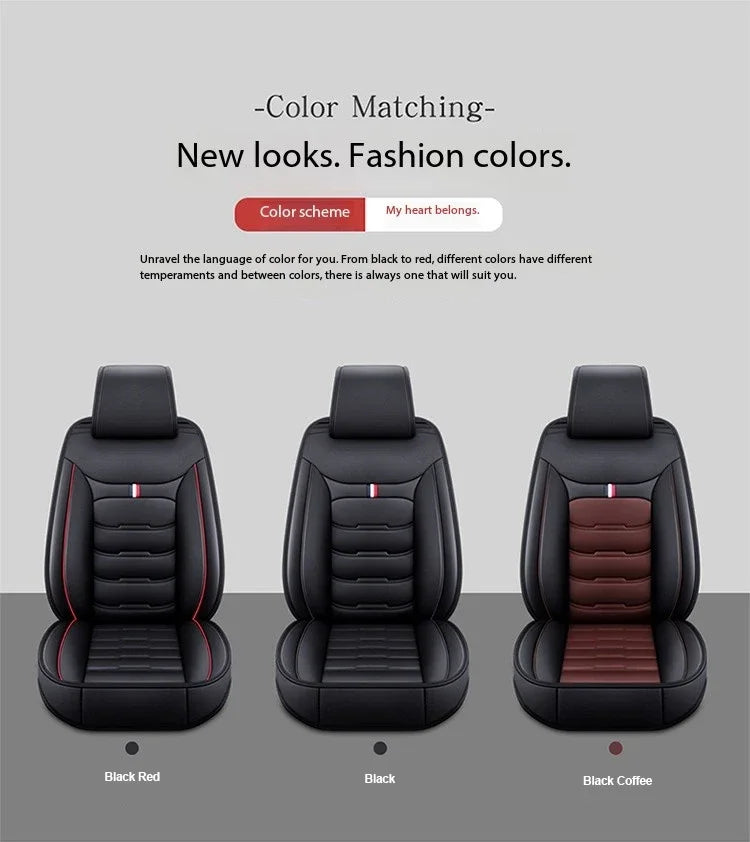 Premium Leather Seat Cover Set - All-Season