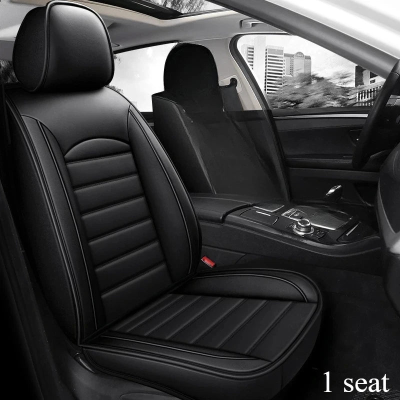 Five-Seat Leather Seat Cover Set - All-Season