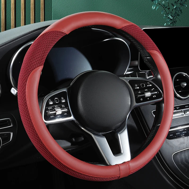 Leather Steering Wheel Protector - Breathable