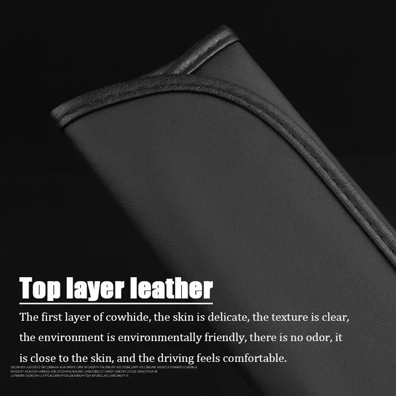 Dual Nappa Leather Seat Belt Comfort Covers
