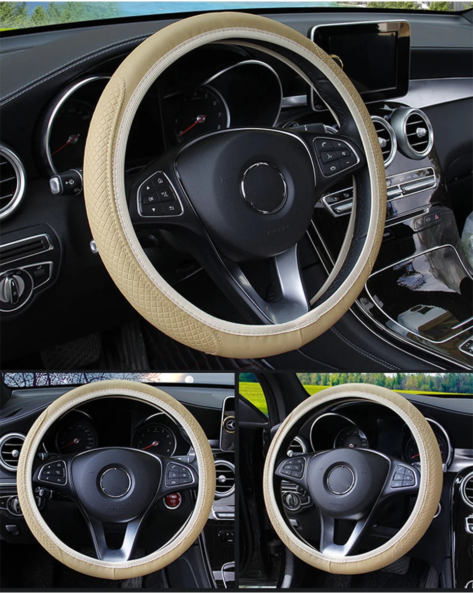Leather Steering Wheel Protector - Non-Slip - Everyday Edition