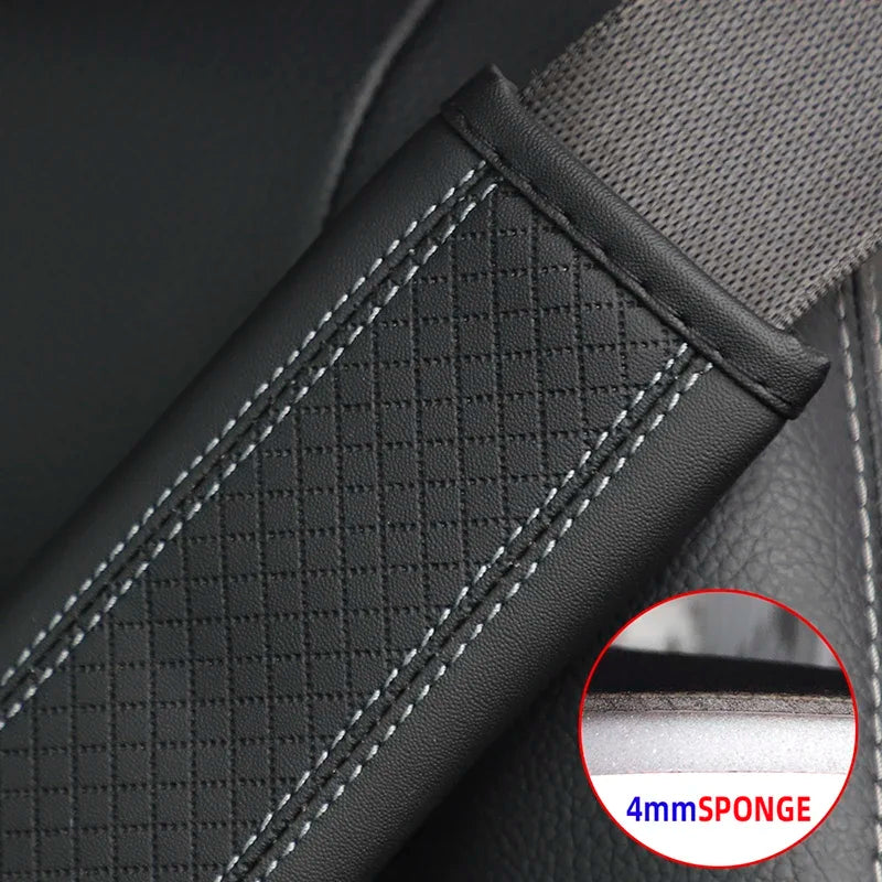 PU Leather Seat Belt Comfort Covers - Urban Fit