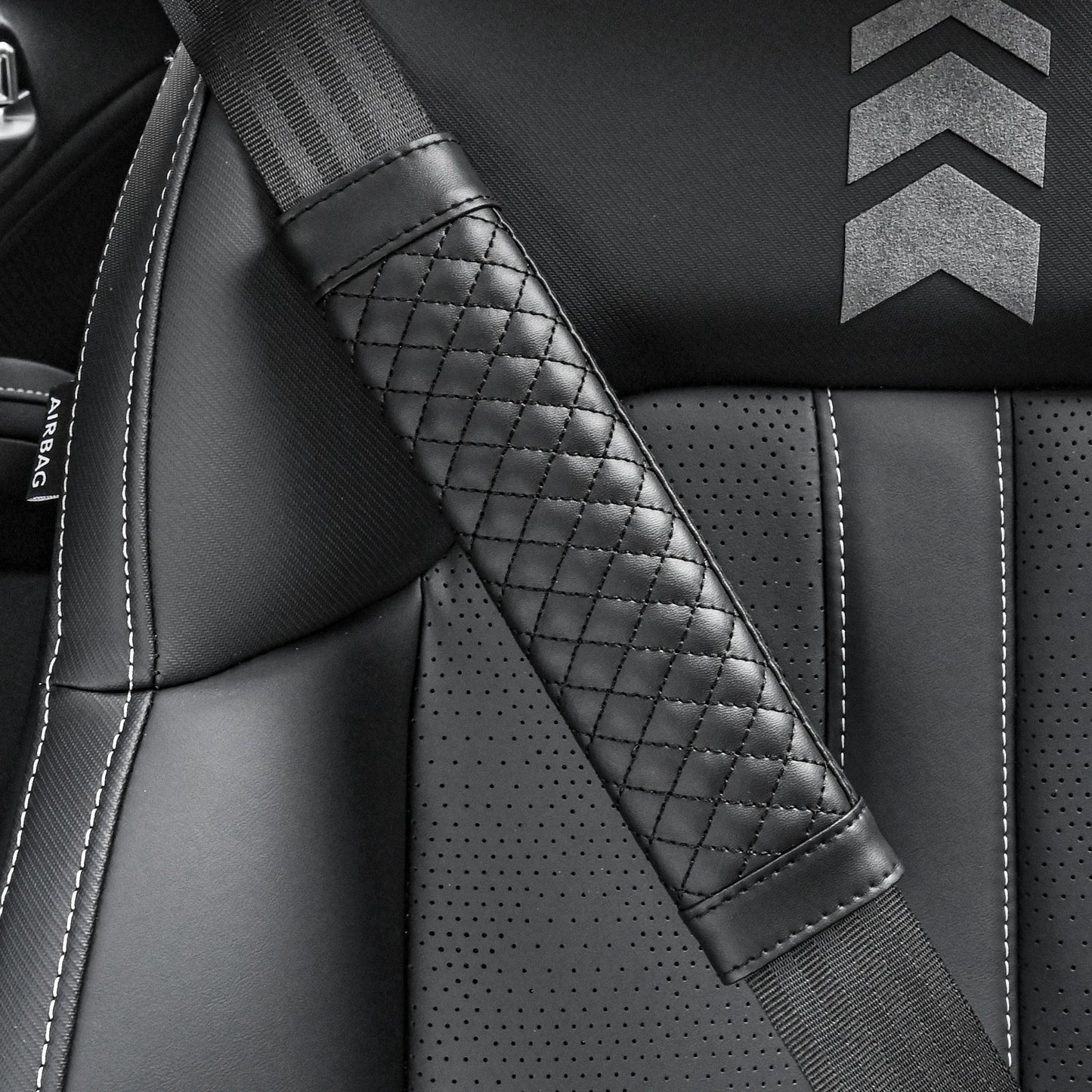 Leather Seat Belt Shoulder Pads