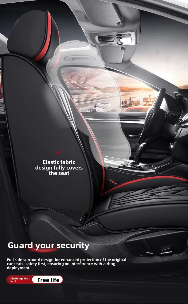 Universal PU Leather Seat Cover Set - All-Season
