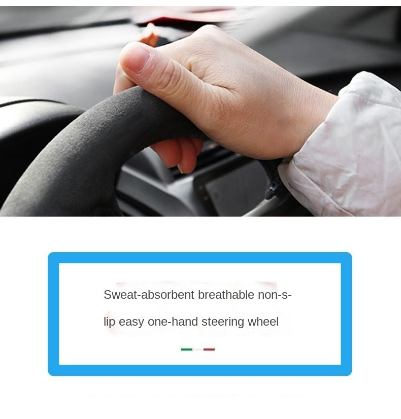 Suede Steering Wheel Cover - Non-Slip
