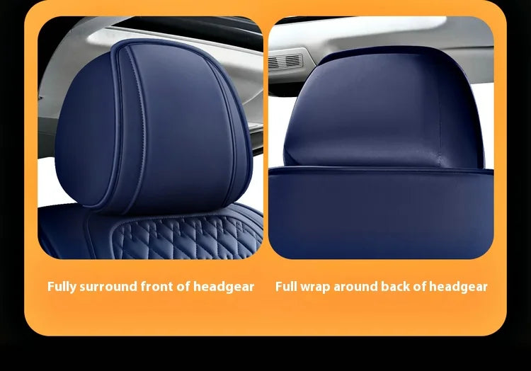 Five-Seat Nappa Leather Seat Protector Cover - All-Season