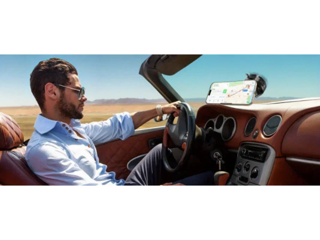 360° Snap-On Foldable Phone Mount for Dashboard with Secure Hold