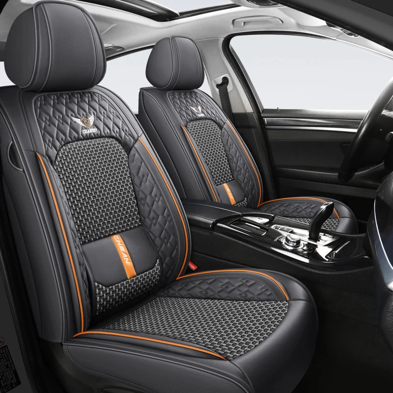 Five-Seat Nappa Leather Seat Protector Cover - All-Season