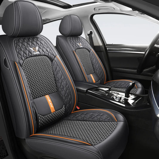 Five-Seat Nappa Leather Seat Protector Cover - All-Season
