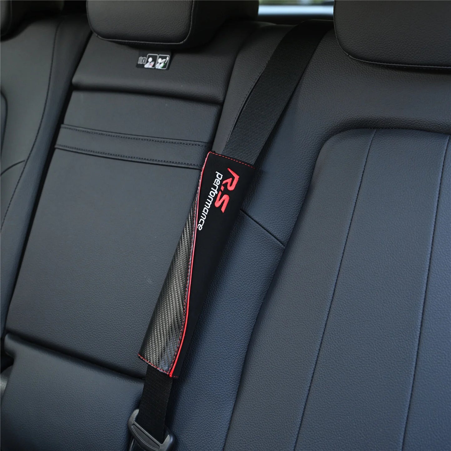 Pair of Suede Seat Belt Shoulder Pads