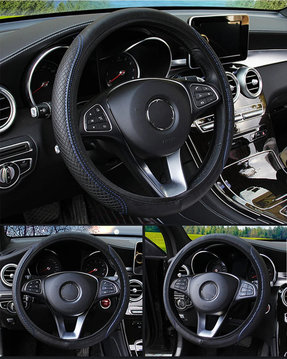 Leather Steering Wheel Protector - Non-Slip - Everyday Edition
