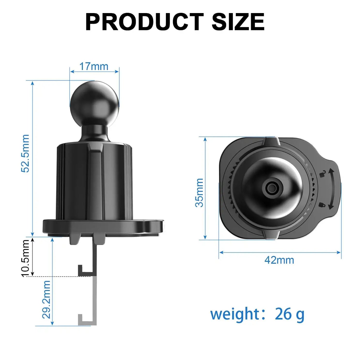 Universal Phone Holder for Vent, Dash & Windshield