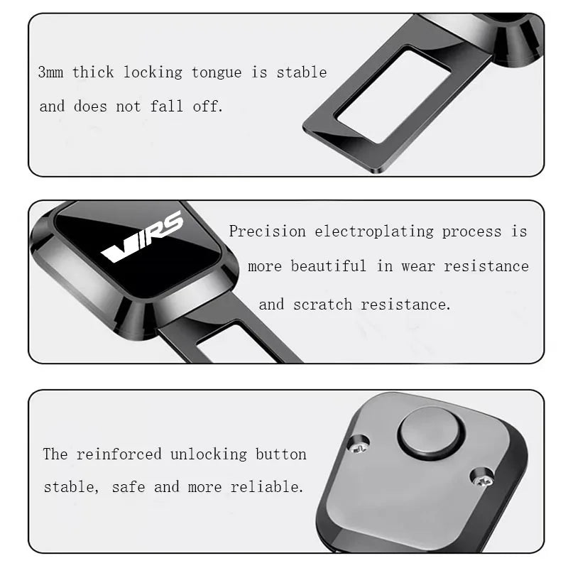 Flexible Seat Belt Latch Extender - Buckle Insert