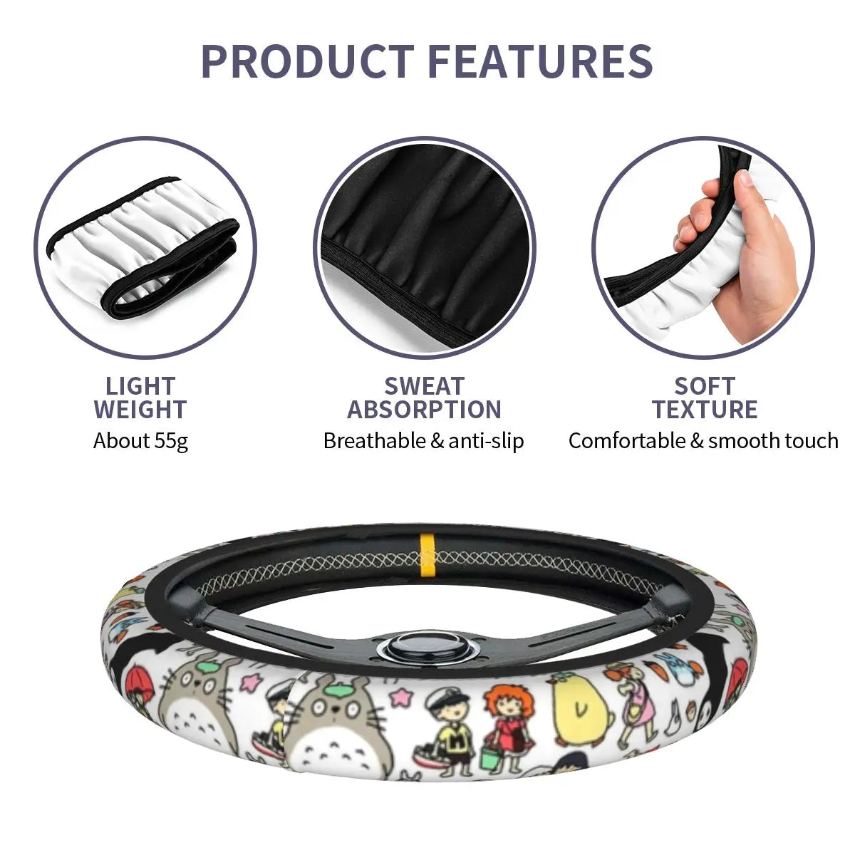 Non-Slip Steering Wheel Wrap
