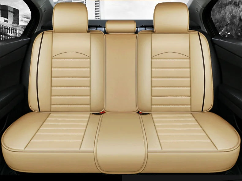 Five-Seat Leather Seat Cover Set - All-Season