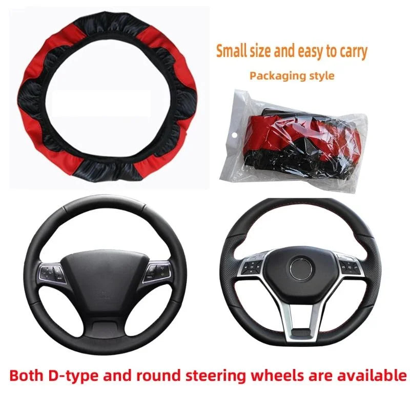 PU Leather Steering Wheel Cover - Non-Slip